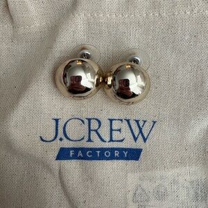 J. Crew Shiny Gold Sphere Earrings